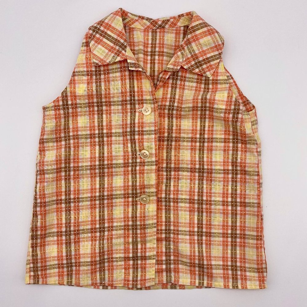 Vintage Hand Sewn 1950s Kids Shirt